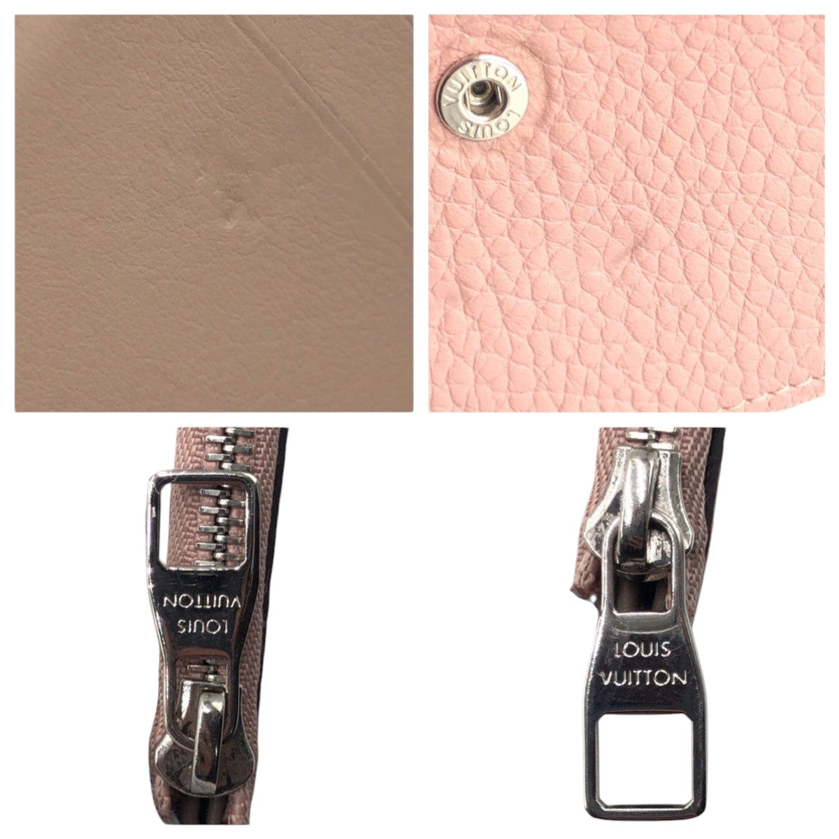 LOUIS VUITTON Tri-fold wallet M62156 leather pink Portefeuille Capsine