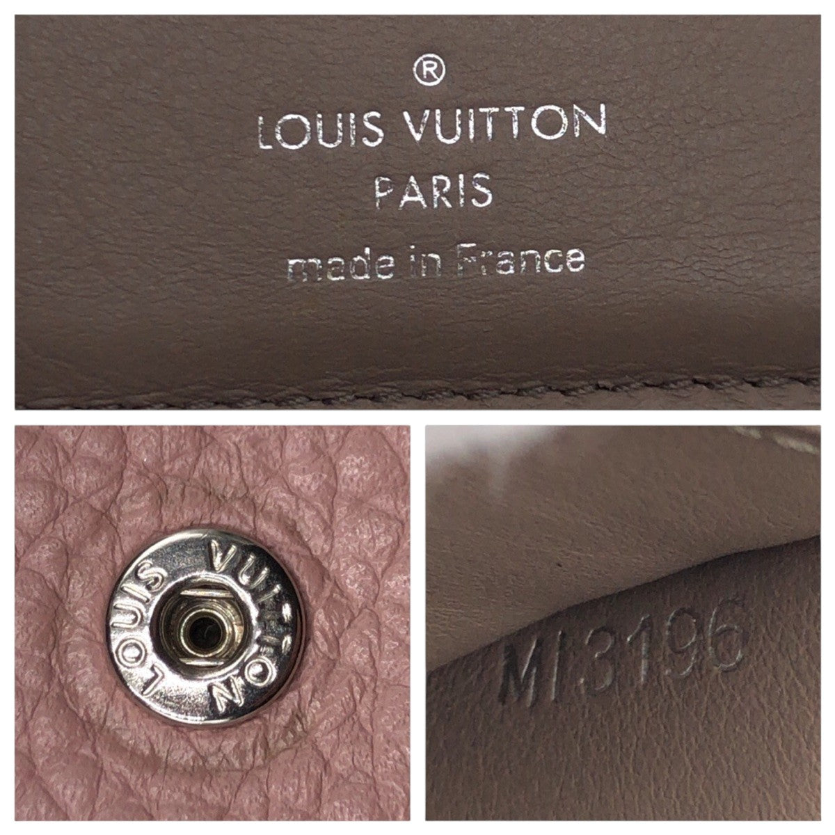 LOUIS VUITTON Tri-fold wallet M62156 leather pink Portefeuille Capsine