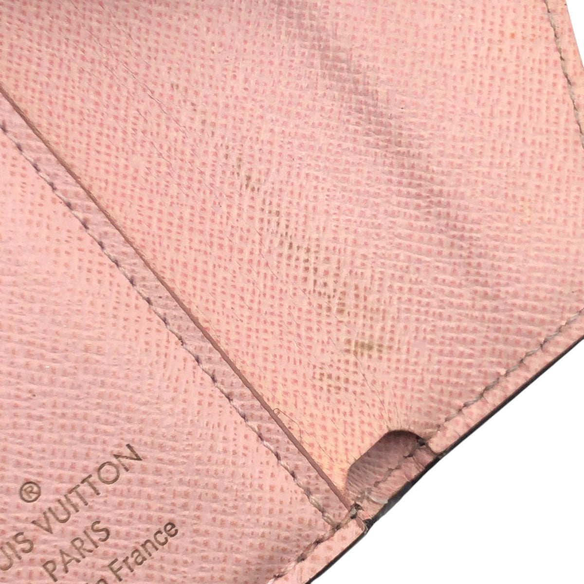 LOUIS VUITTON Tri-fold wallet M62933 PVC Brown Pink Rose Ballerone Monogram Portefeuille Zoe