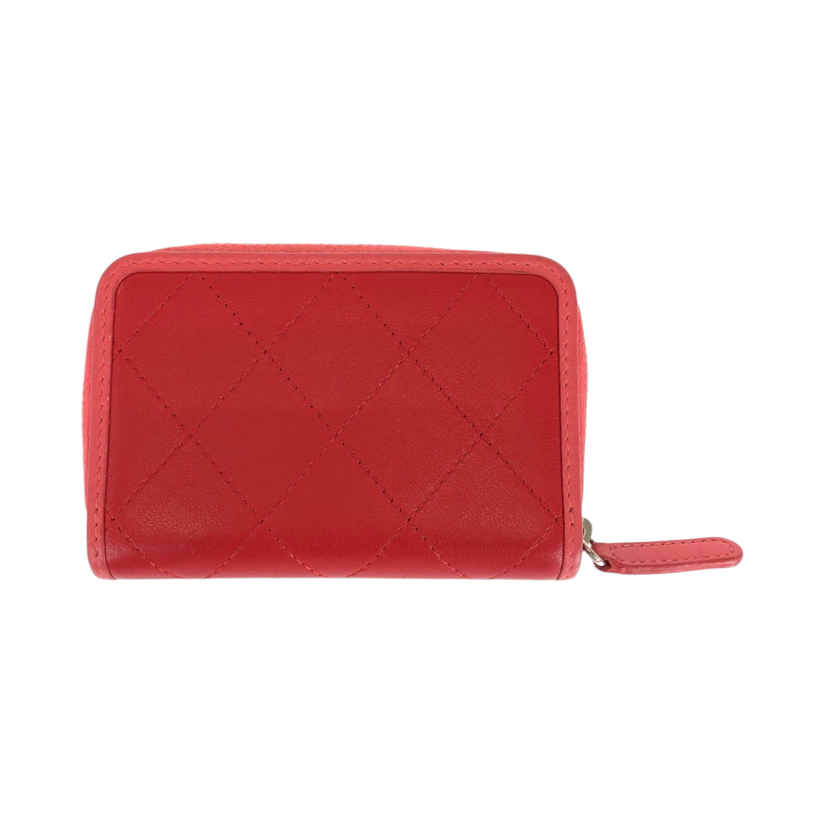 CHANEL Coin case lambskin Red Matrasse COCO Mark