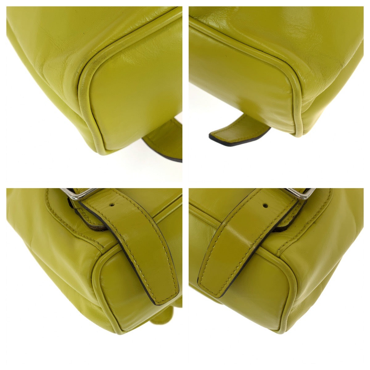 GUCCI Backpack 003 2034 0030 leather Yellow Brown SilverMetal Bamboo