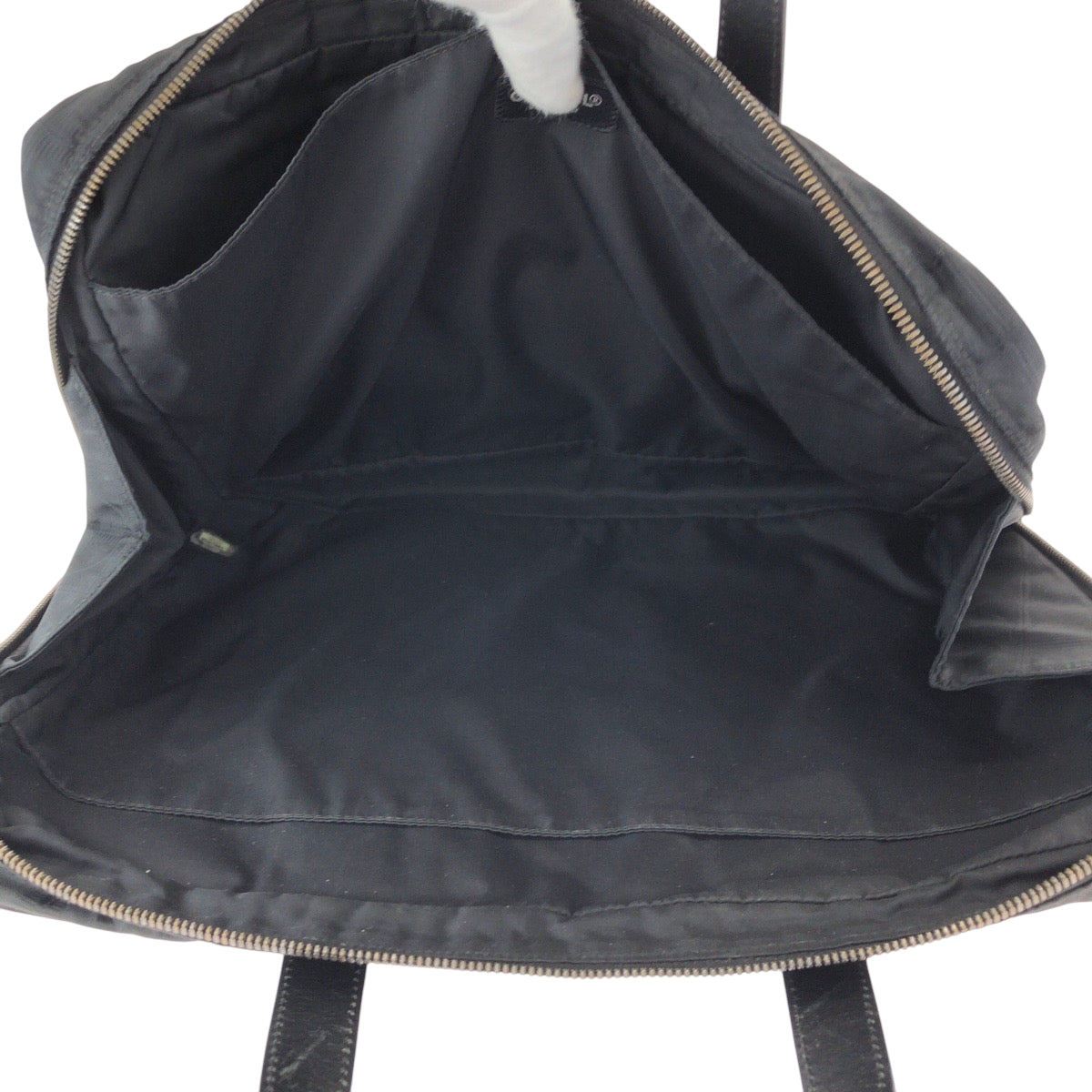 CHANEL Business bag A15974 Nylon Black SilverMetal New travel line COCO Mark