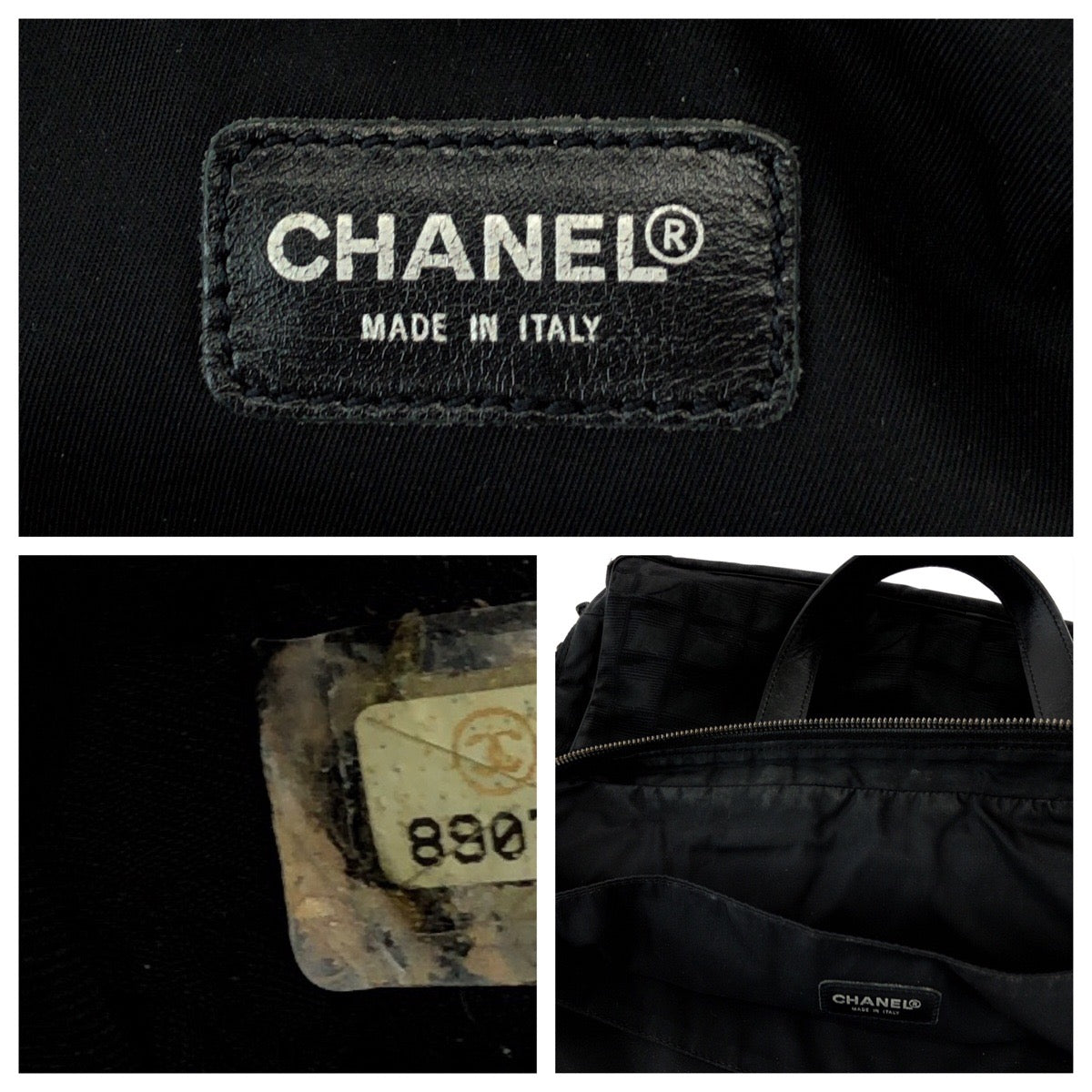 CHANEL Business bag A15974 Nylon Black SilverMetal New travel line COCO Mark