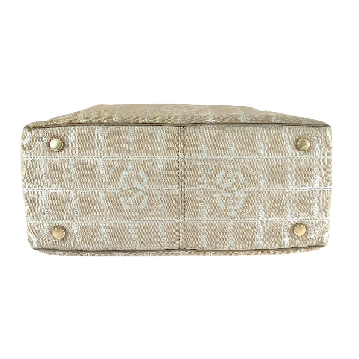 CHANEL Tote Bag canvas beige New travel line