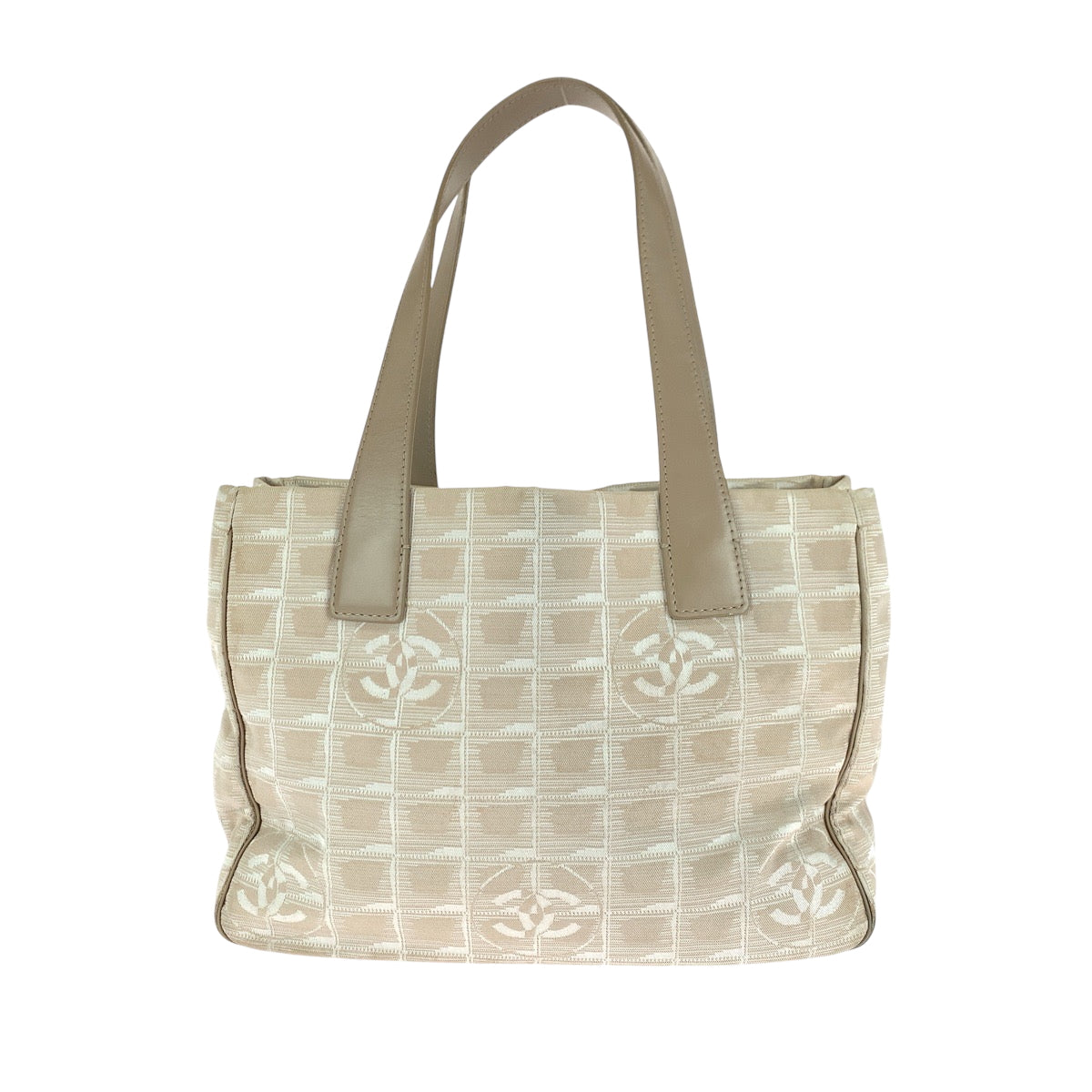 CHANEL Tote Bag canvas beige New travel line