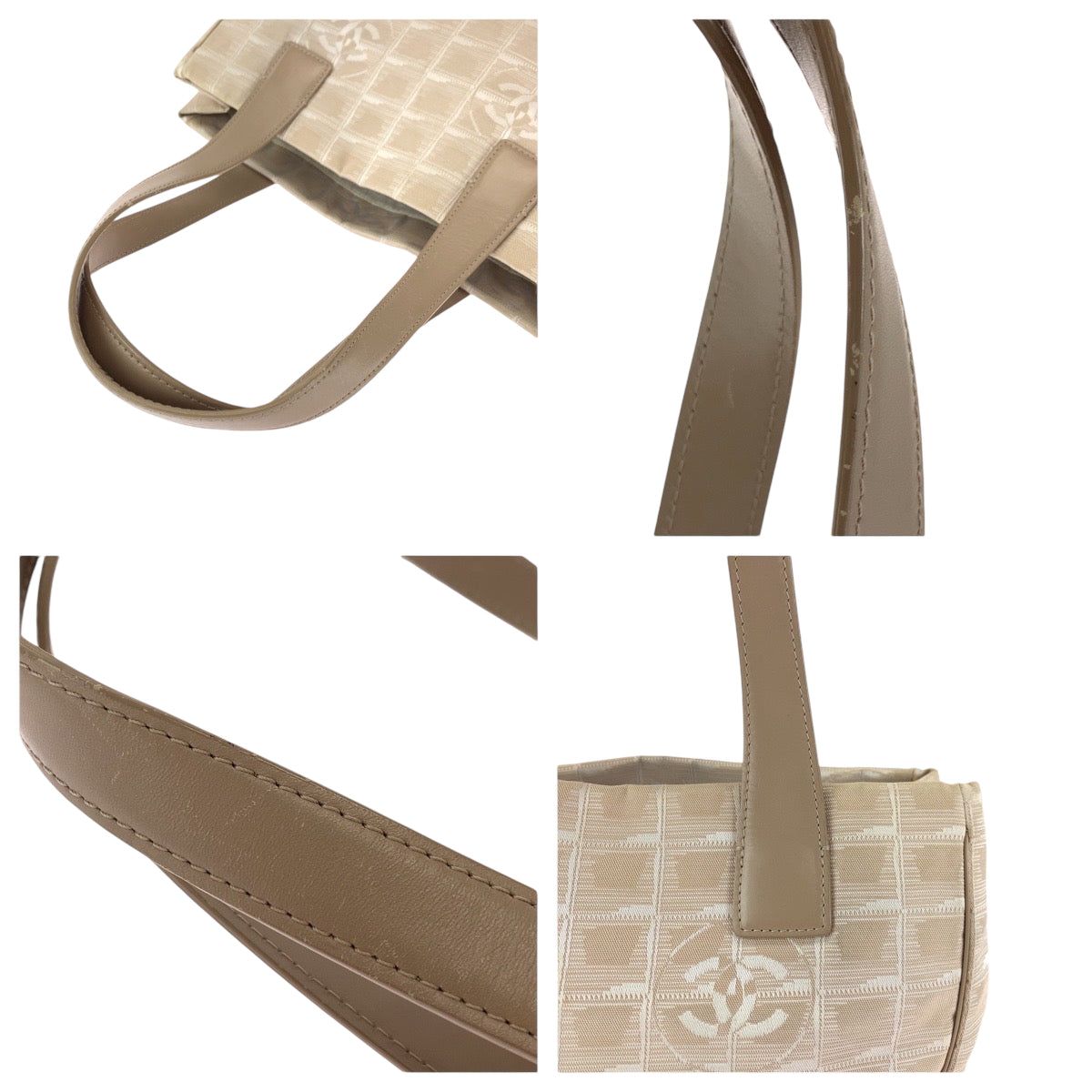 CHANEL Tote Bag canvas beige New travel line