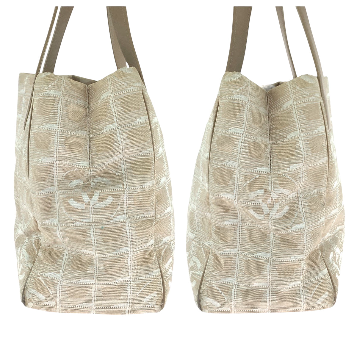 CHANEL Tote Bag canvas beige New travel line