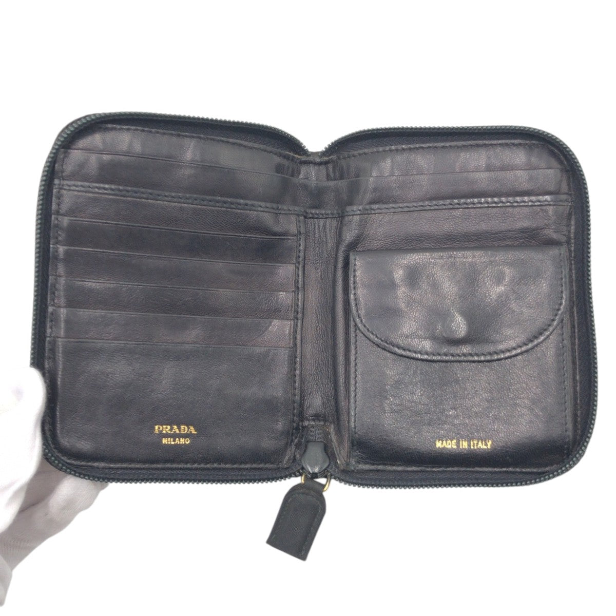PRADA Bifold Wallet Nylon Black black