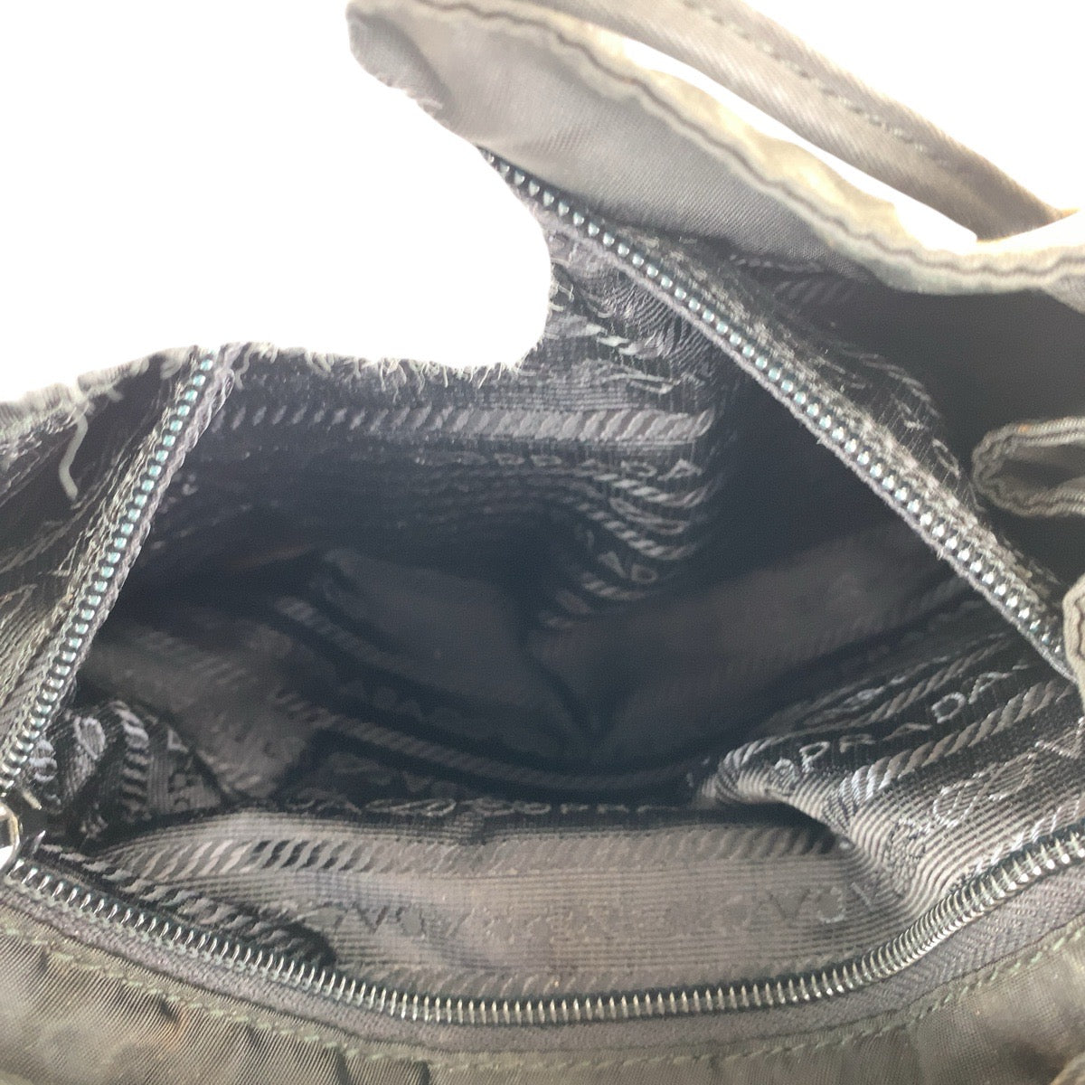 PRADA Backpack Nylon Black SilverMetal Test Triangle With logo