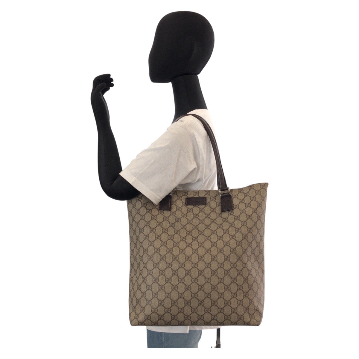GUCCI Tote Bag 131220 GG Supreme Canvas Beige brown