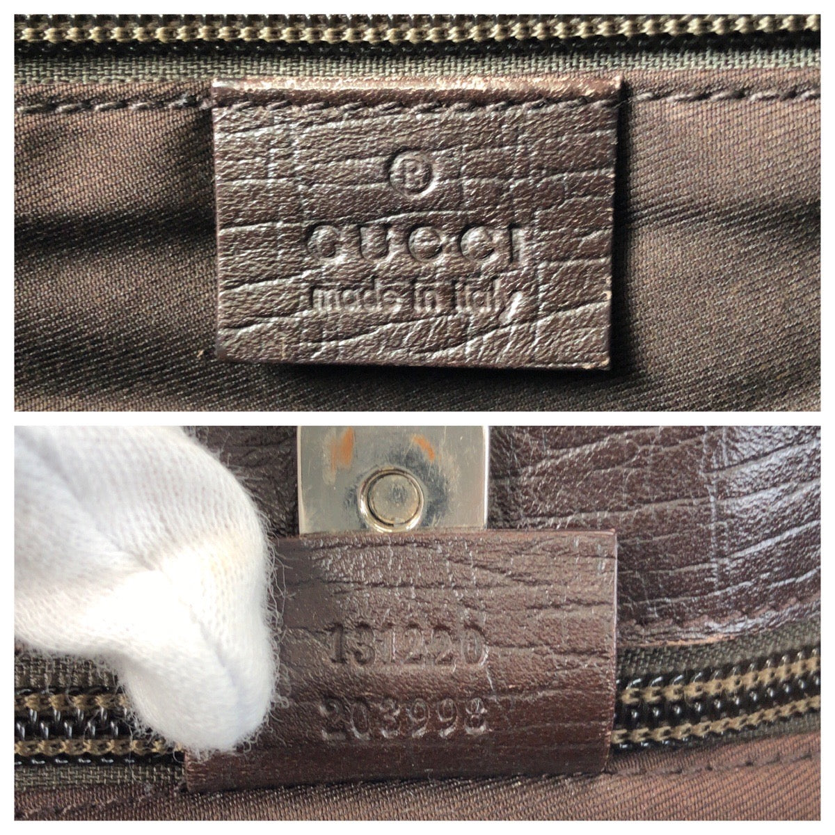 GUCCI Tote Bag 131220 GG Supreme Canvas Beige brown