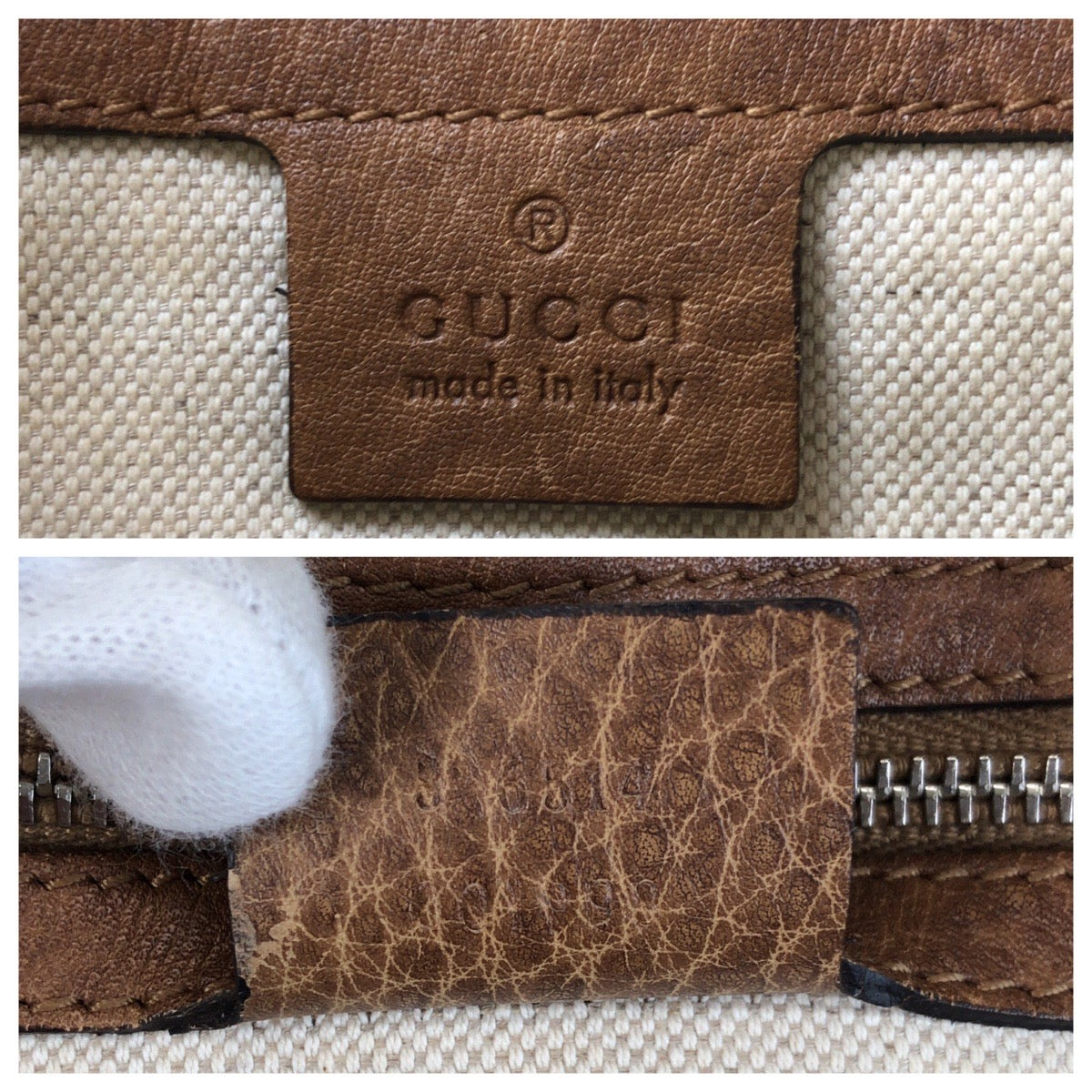 GUCCI Shoulder Bag 326514 leather Brown Interlocking Hobo