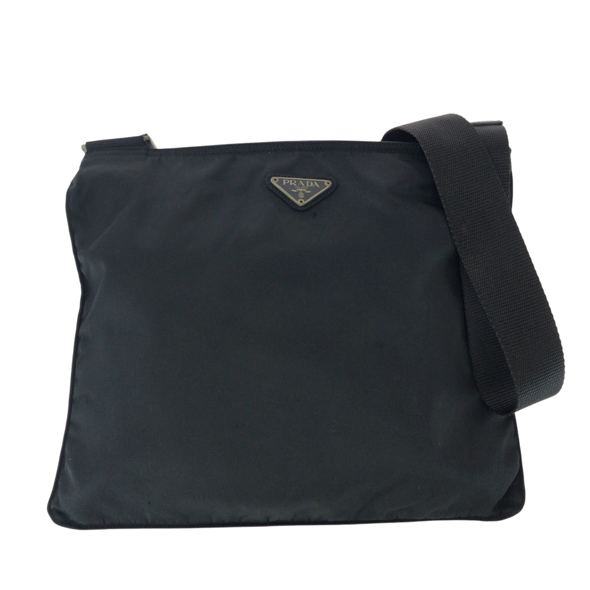 PRADA Shoulder Bag VA0053 Nylon Black SilverMetal Test Triangle With logo