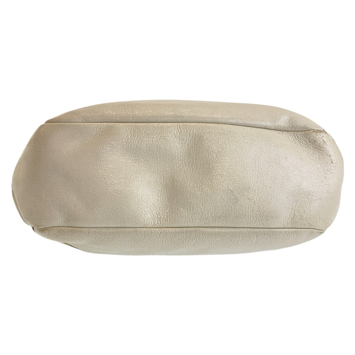 PRADA Shoulder Bag leather White SilverMetal