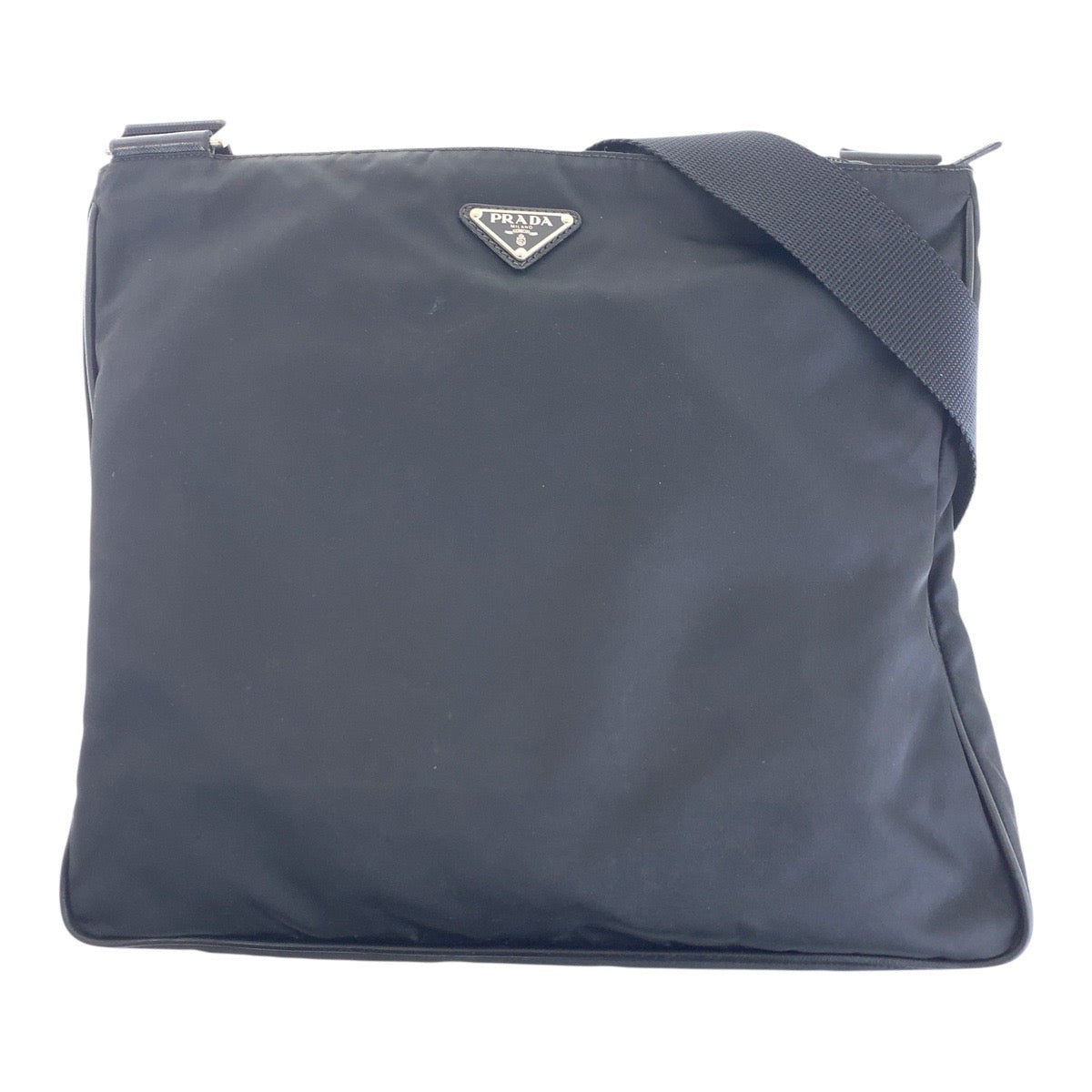 PRADA Shoulder Bag Nylon black Test Triangle With logo