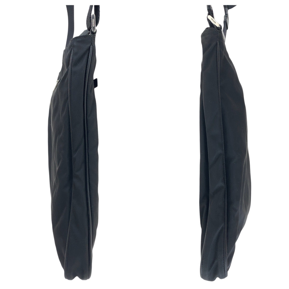 PRADA Shoulder Bag Nylon black Test Triangle With logo