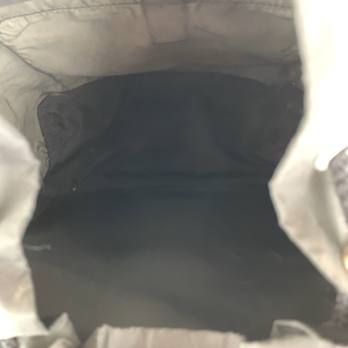 PRADA Backpack Nylon Black SilverMetal Test Triangle With logo