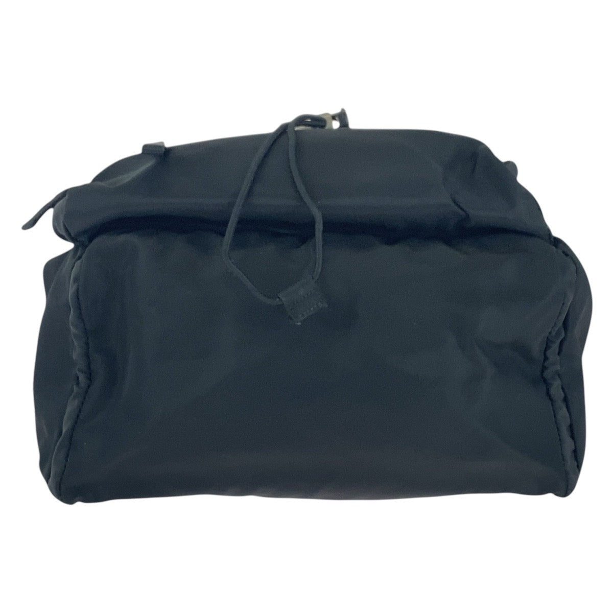 PRADA Backpack Nylon Black SilverMetal Test Triangle With logo