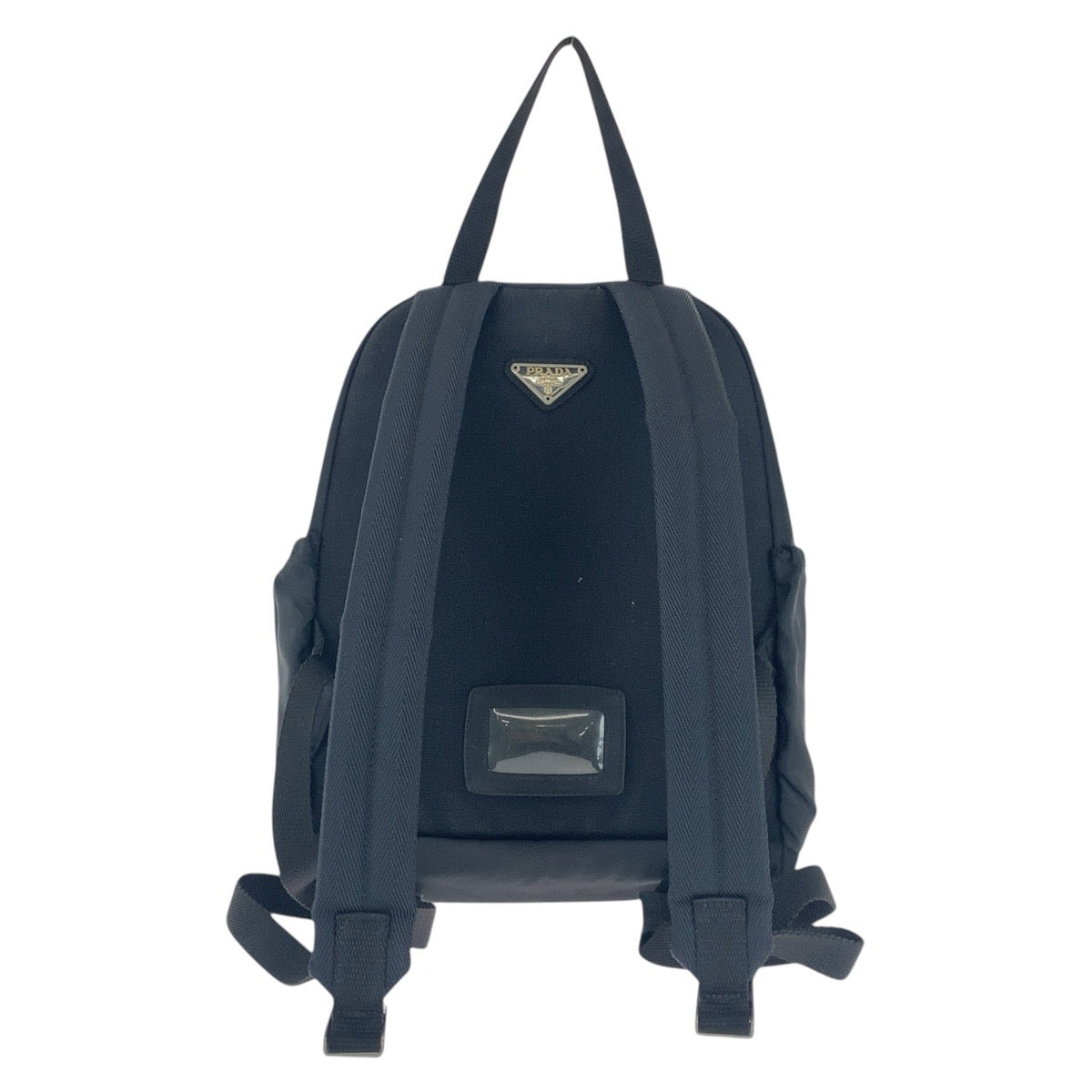 PRADA Backpack Nylon Black SilverMetal Test Triangle With logo