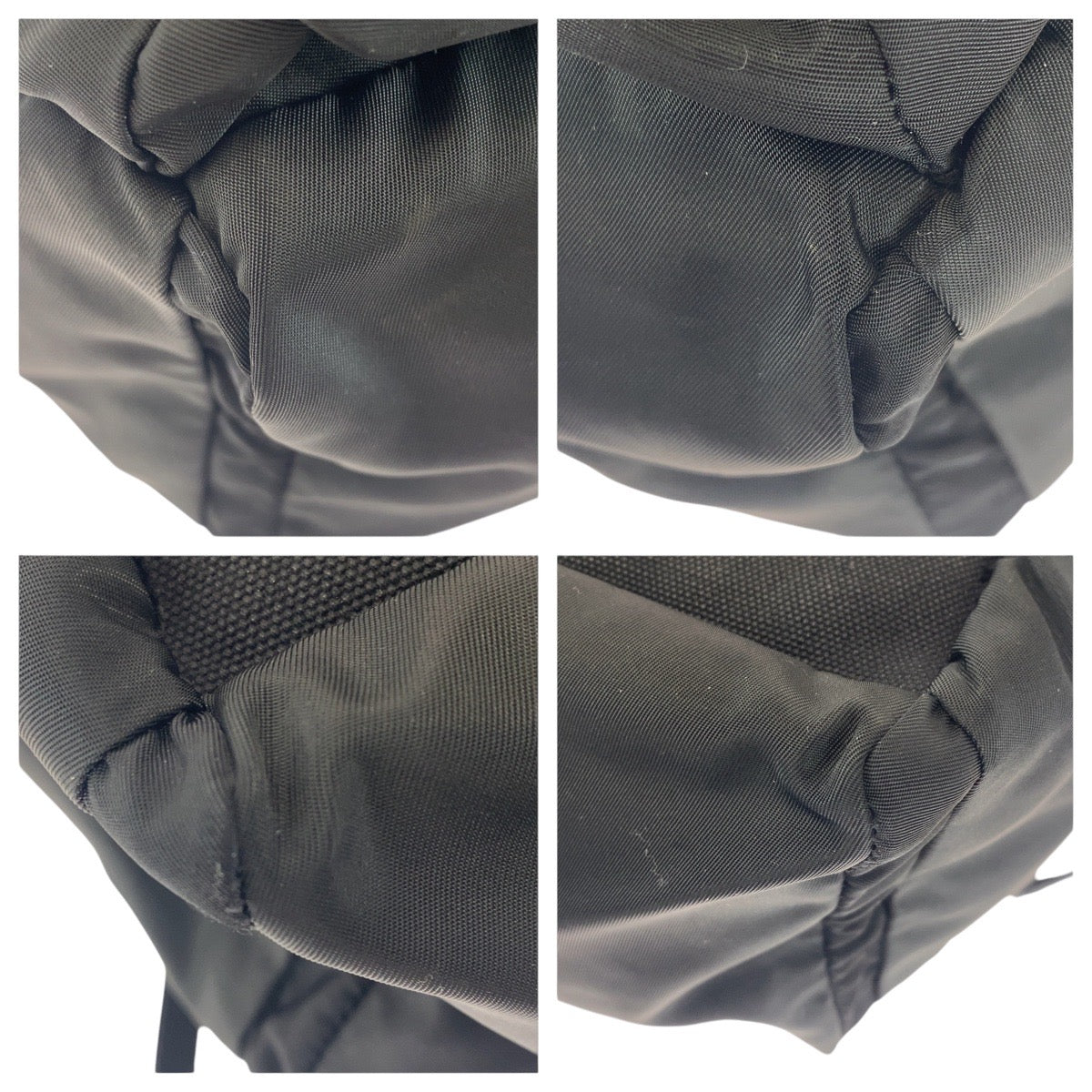 PRADA Backpack Nylon Black SilverMetal Test Triangle With logo