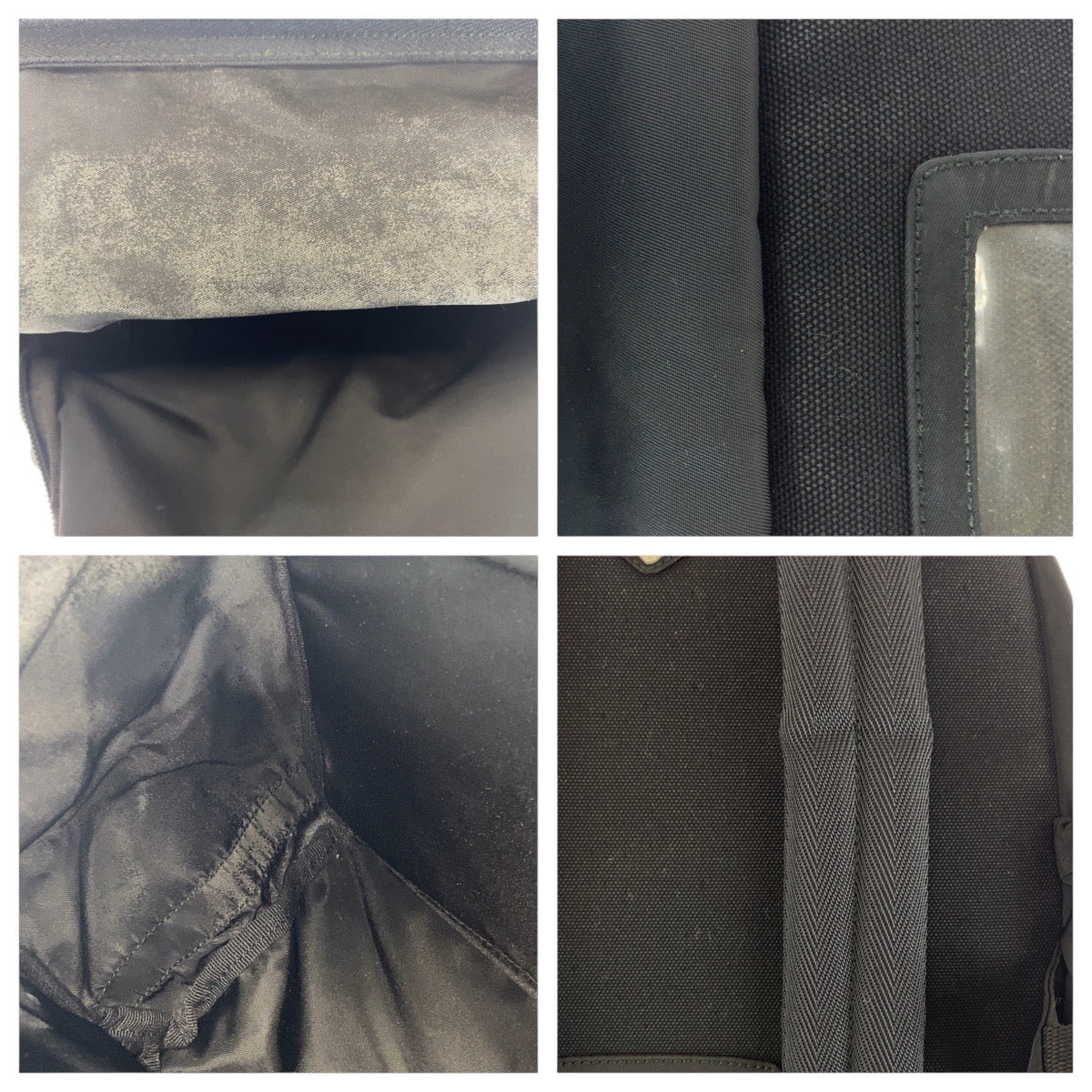 PRADA Backpack Nylon Black SilverMetal Test Triangle With logo