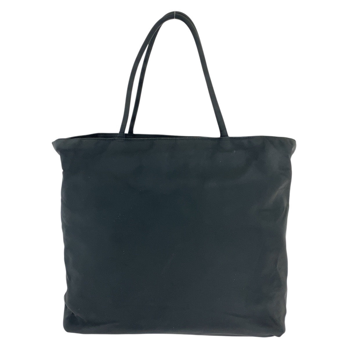 PRADA Tote Bag Nylon Black SilverMetal Test Triangle With logo
