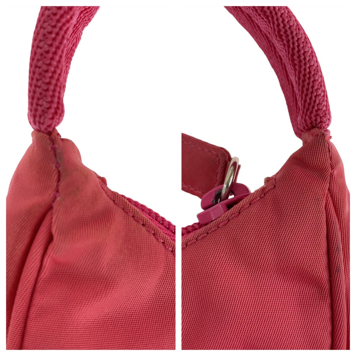 PRADA Handbag Nylon pink Test Triangle With logo