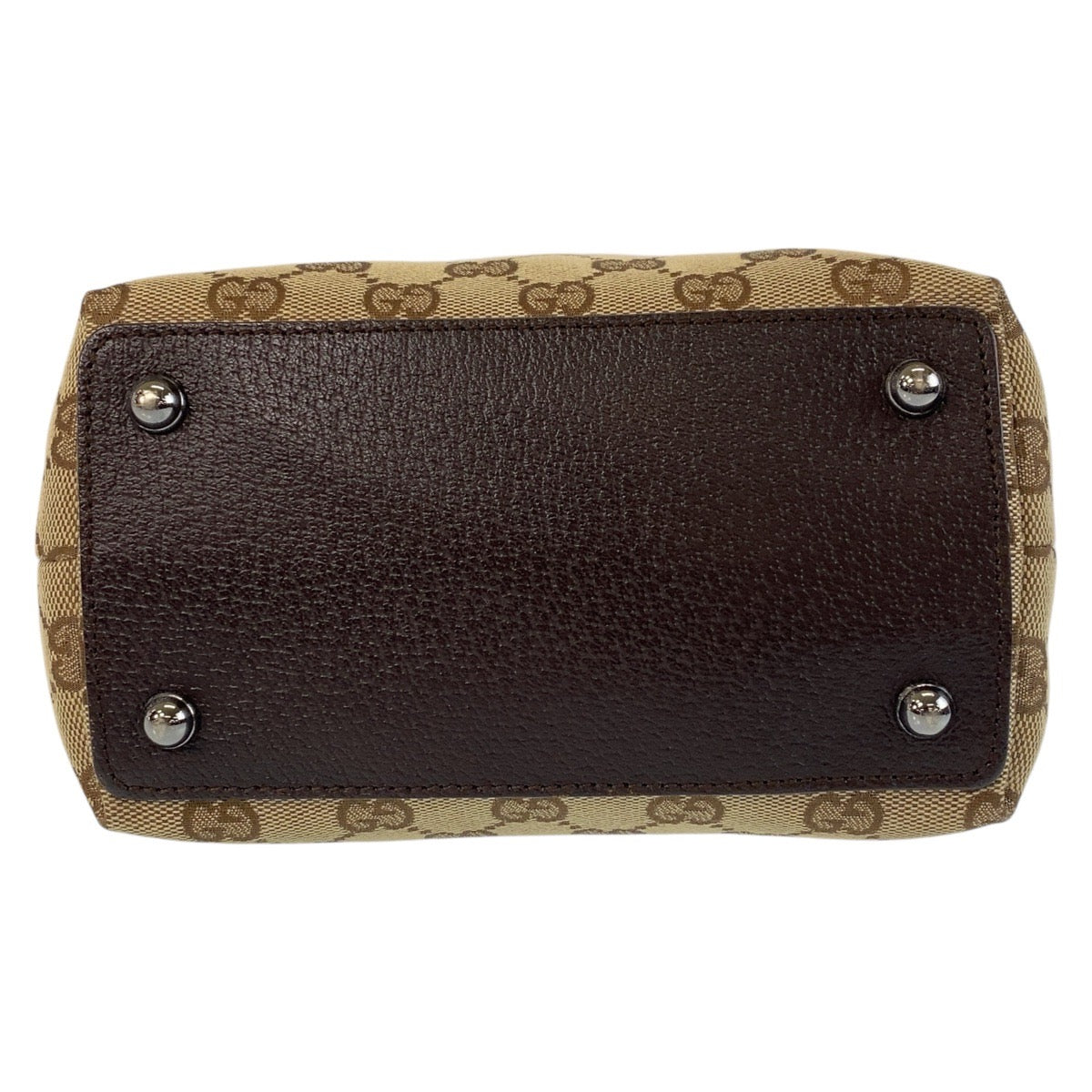 GUCCI Tote Bag 120840 GG canvas Beige Brown SilverMetal