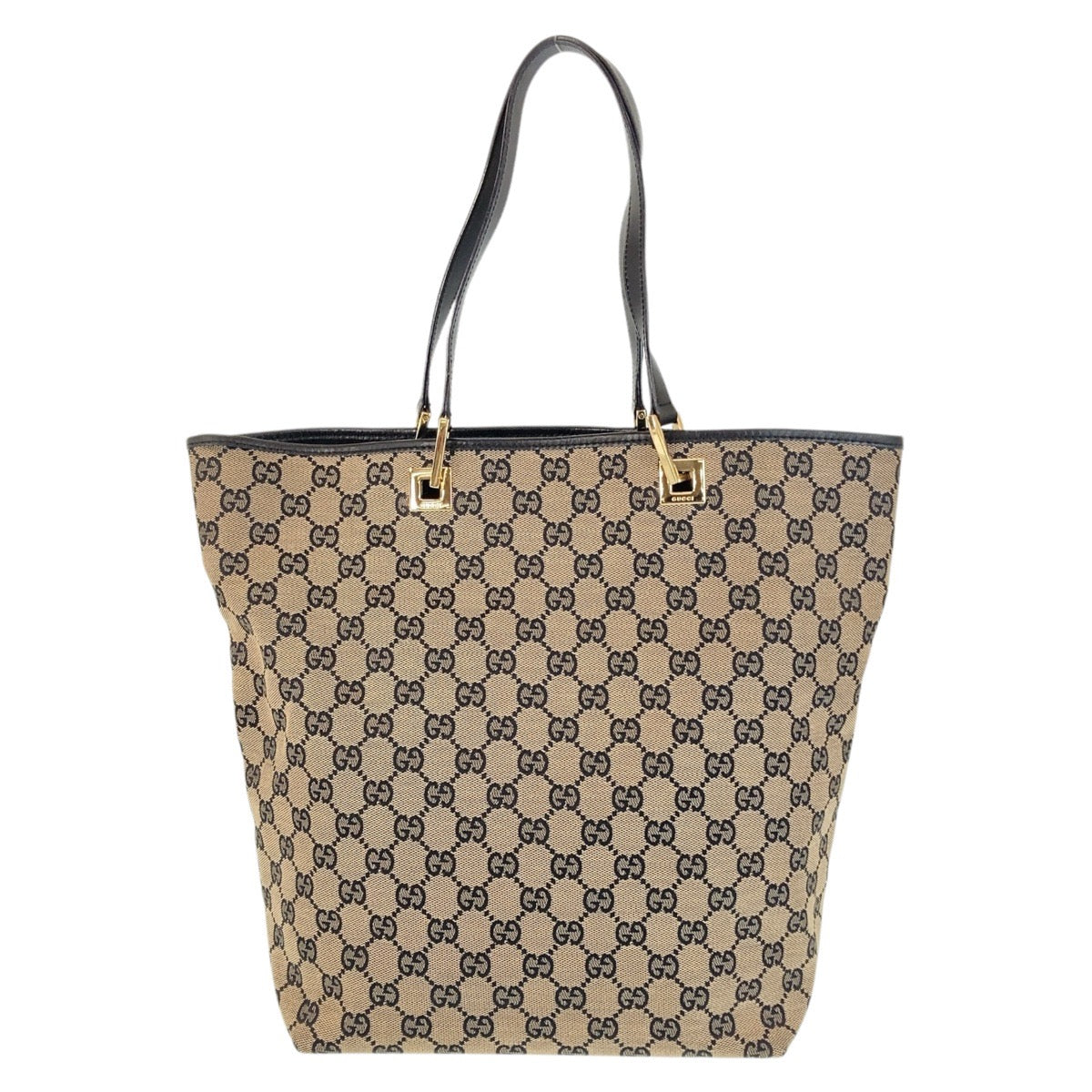 GUCCI Tote Bag 002 1098 GG canvas Black GoldMetal