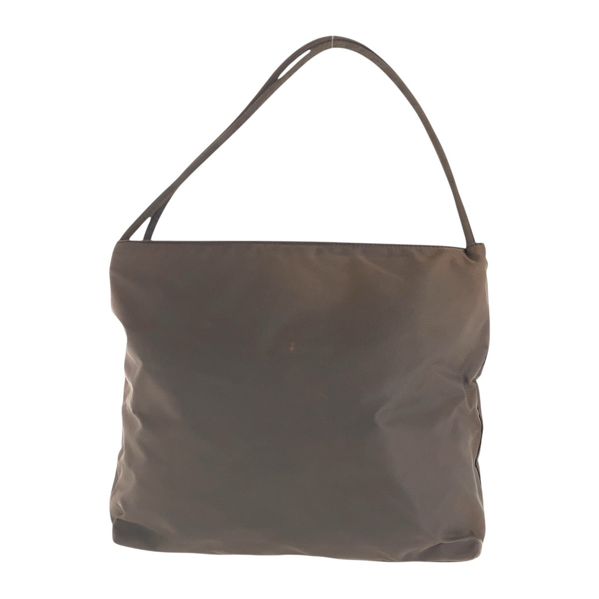 PRADA Shoulder Bag Nylon Brown Test Triangle With logo