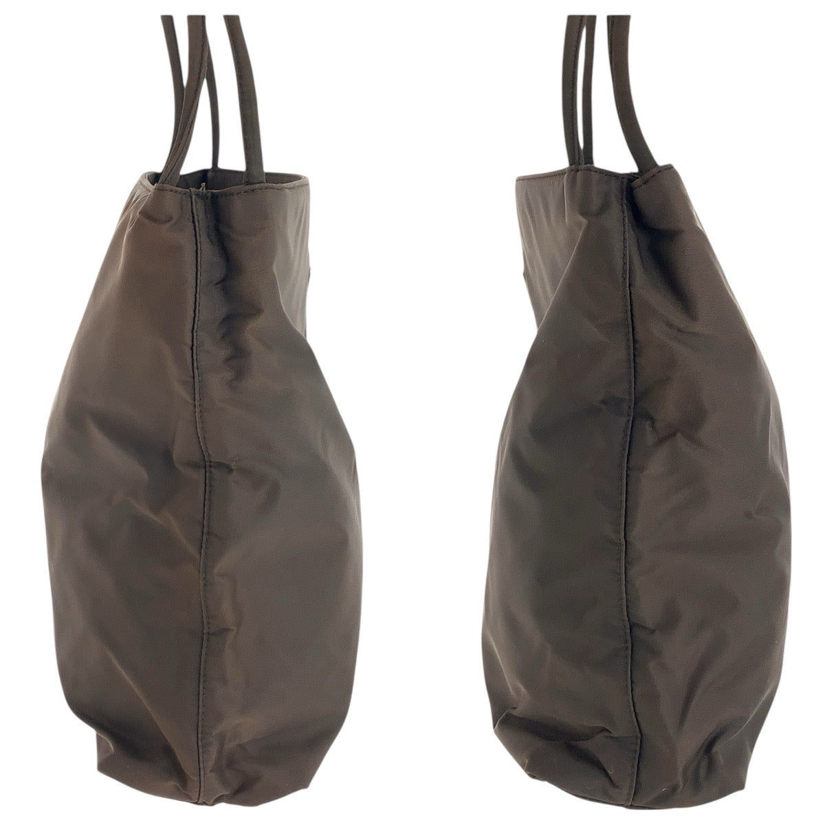 PRADA Shoulder Bag Nylon Brown Test Triangle With logo