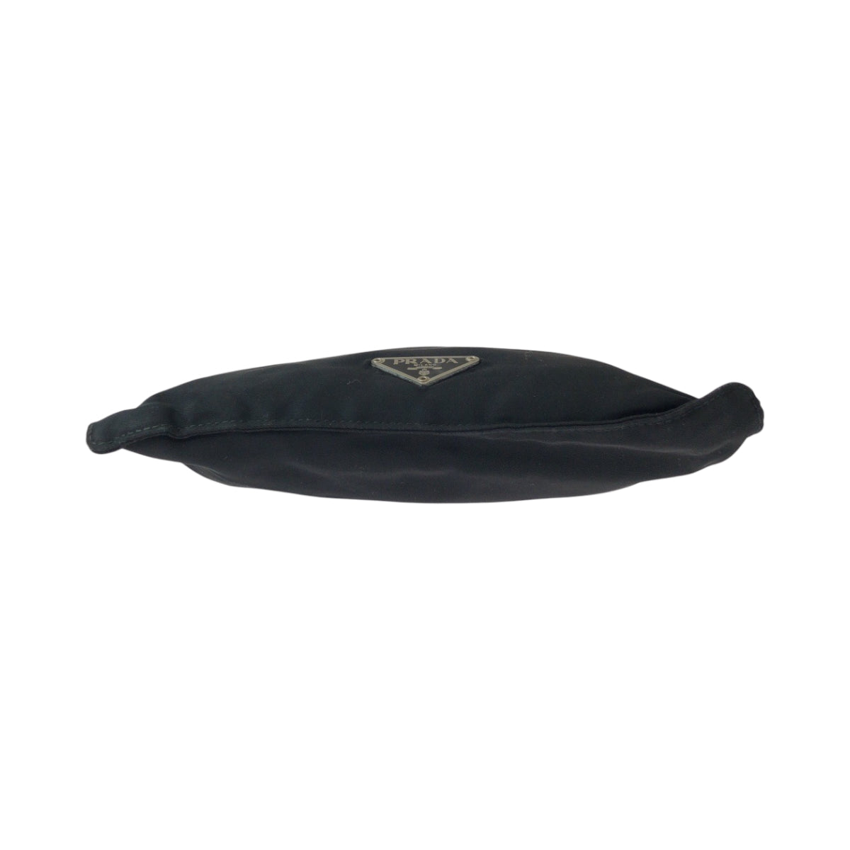 PRADA Shoulder Bag Nylon Black SilverMetal Test Triangle With logo