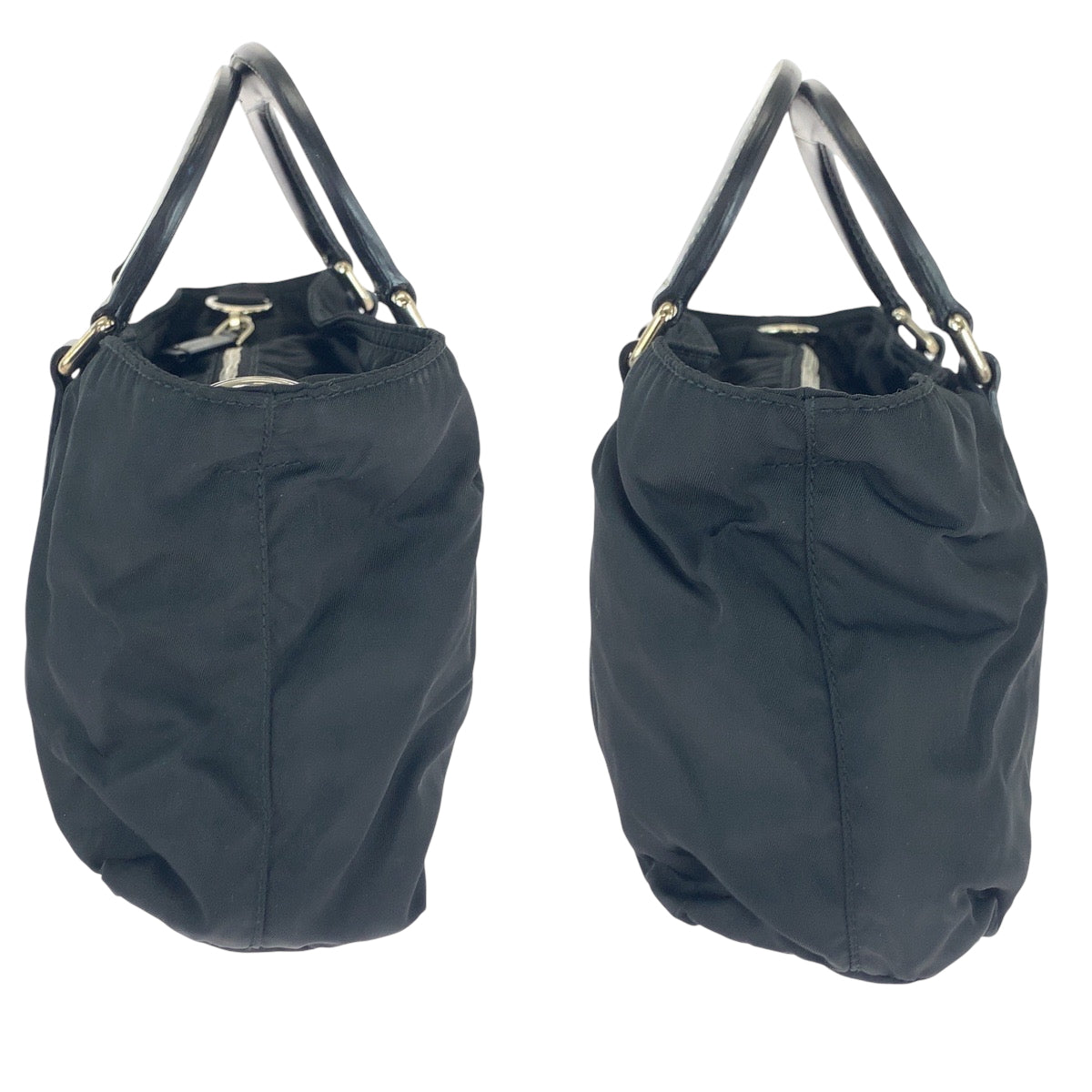 PRADA Shoulder Bag BN1052 Nylon Black SilverMetal Test Triangle With logo