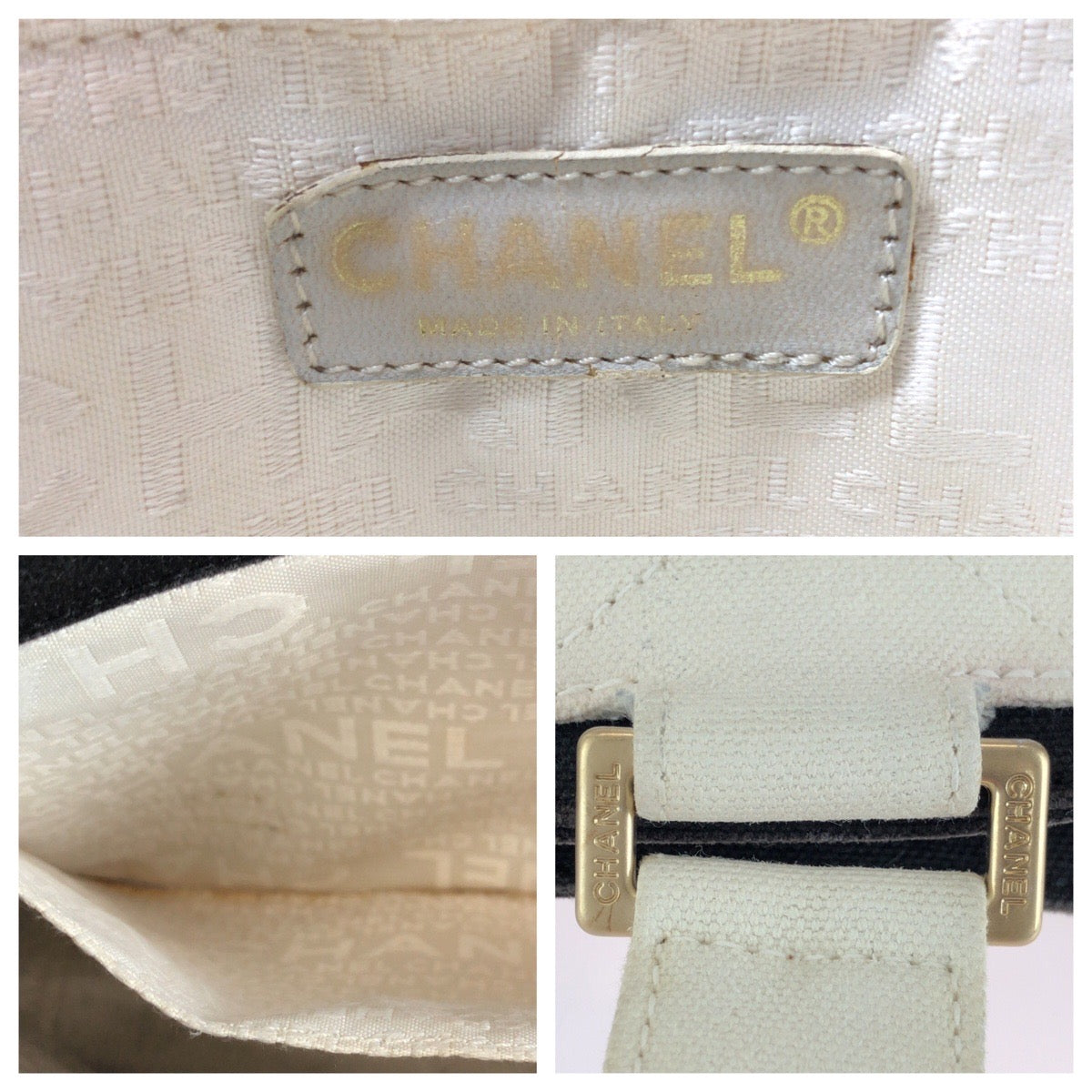 CHANEL Tote Bag canvas Black GoldMetal Wild Stitch Chocolate Bar COCO Mark