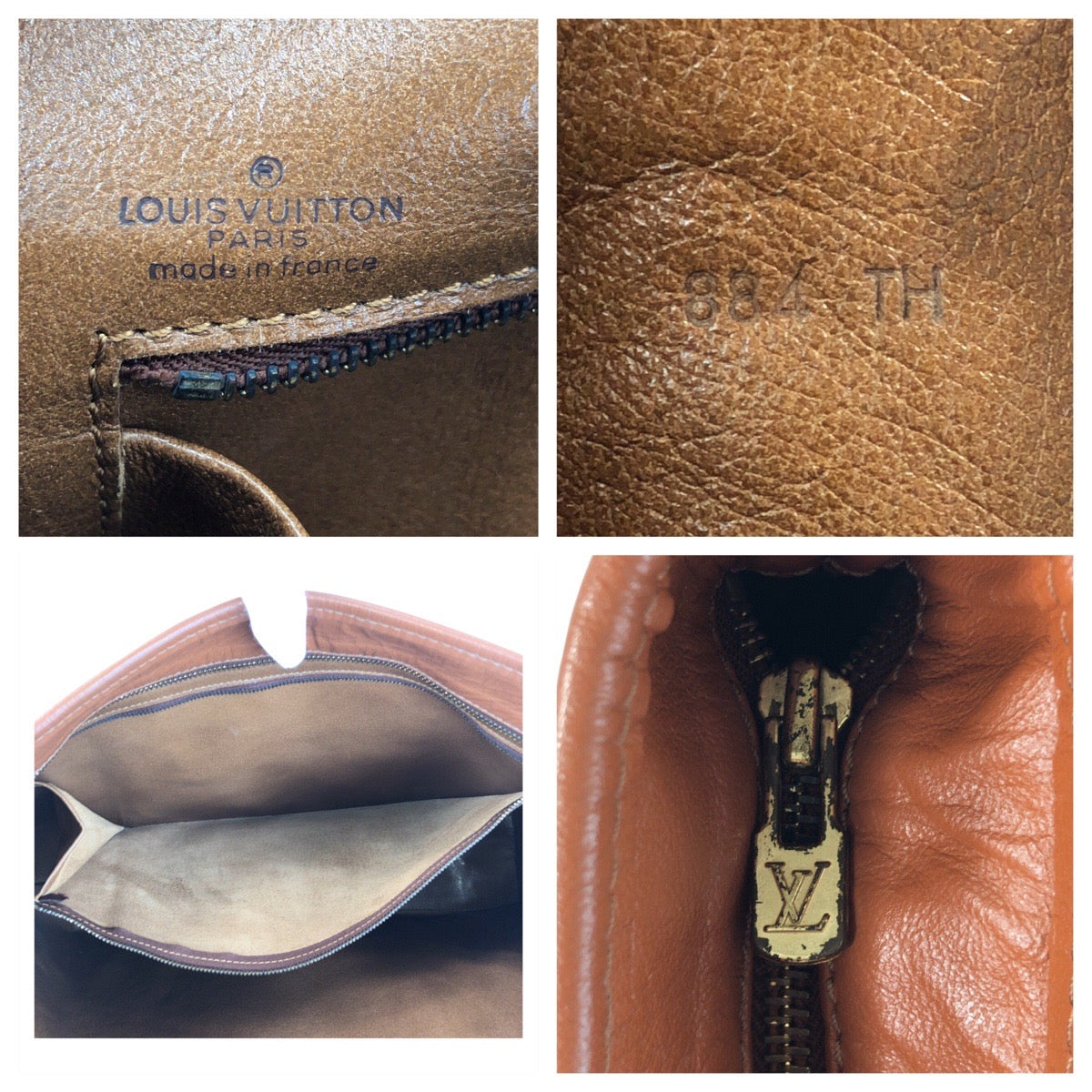 LOUIS VUITTON Tote Bag M42425 PVC Brown Gold Metal Monogram Weekend PM
