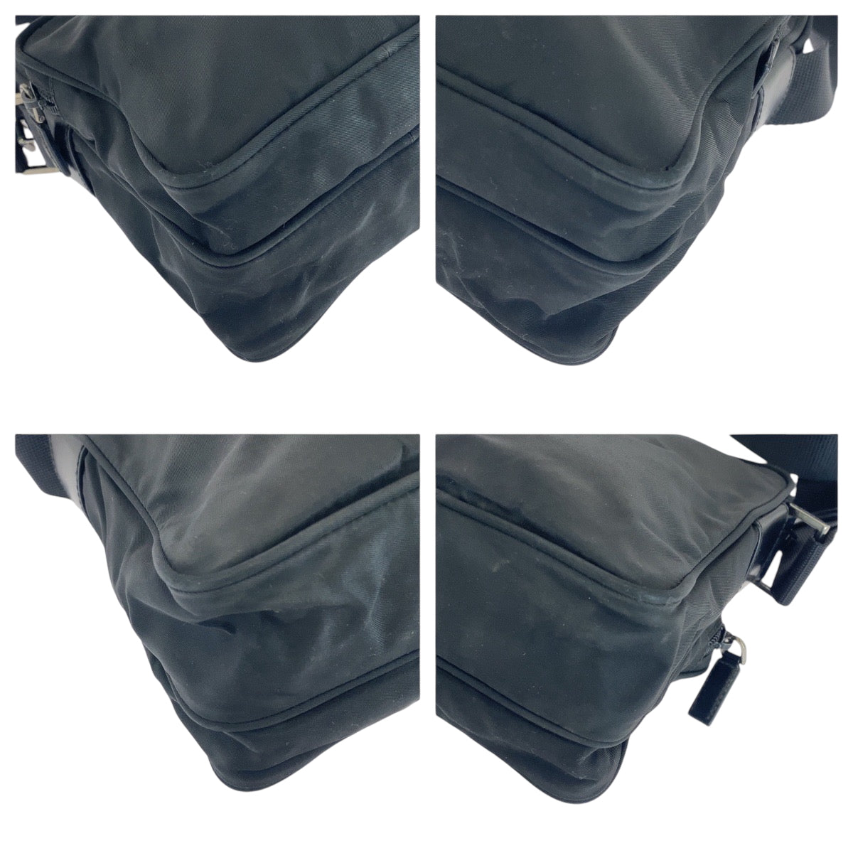 PRADA Shoulder Bag BT0169 Nylon Black SilverMetal Test Triangle With logo