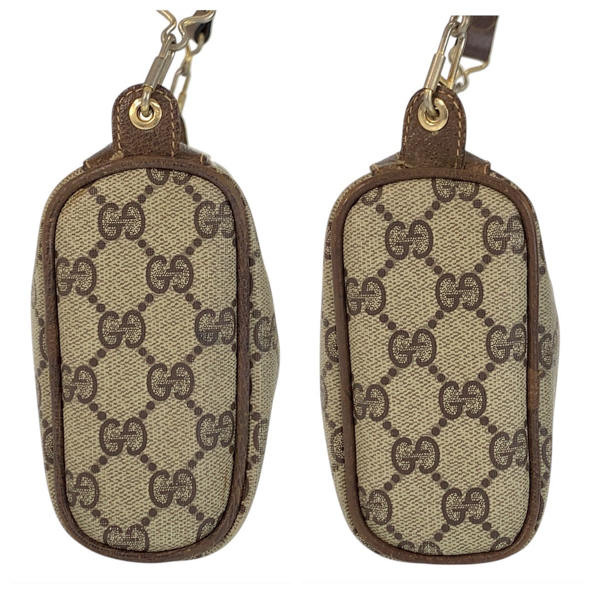 GUCCI Shoulder Bag 41 004 4465 GG Supreme Canvas Beige Brown Gold Metal Sherry Line Old Gucci