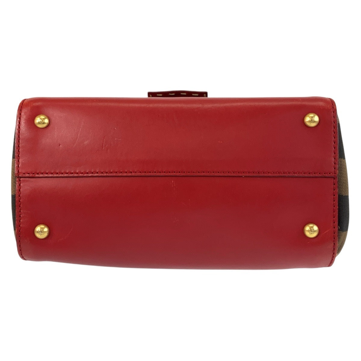 FENDI Handbag leather Red brown Pecan Silvana