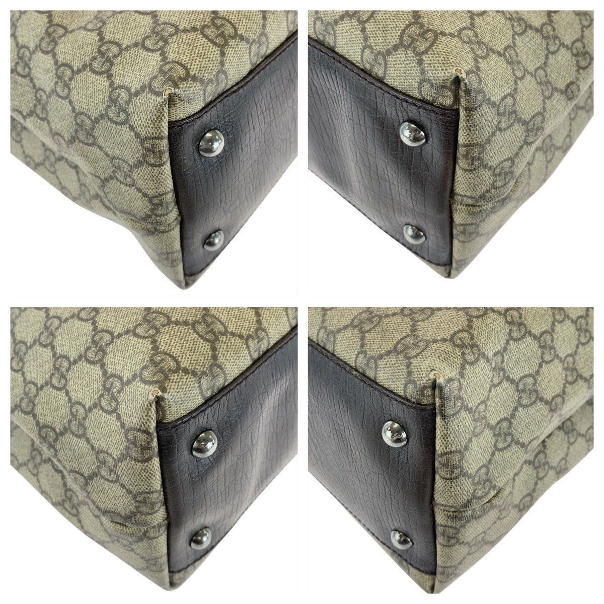 GUCCI Tote Bag 131220 GG Supreme Canvas Beige brown