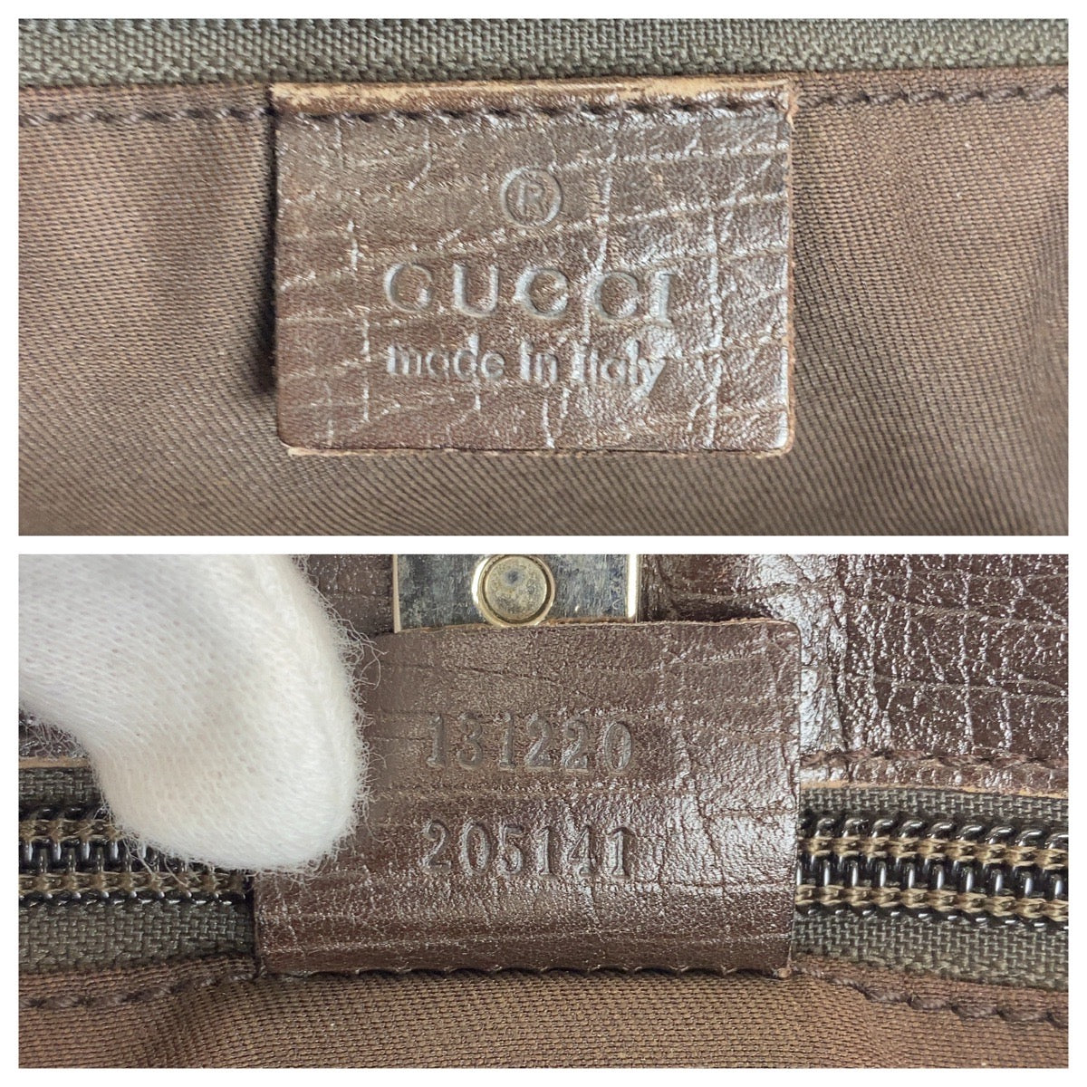 GUCCI Tote Bag 131220 GG Supreme Canvas Beige brown