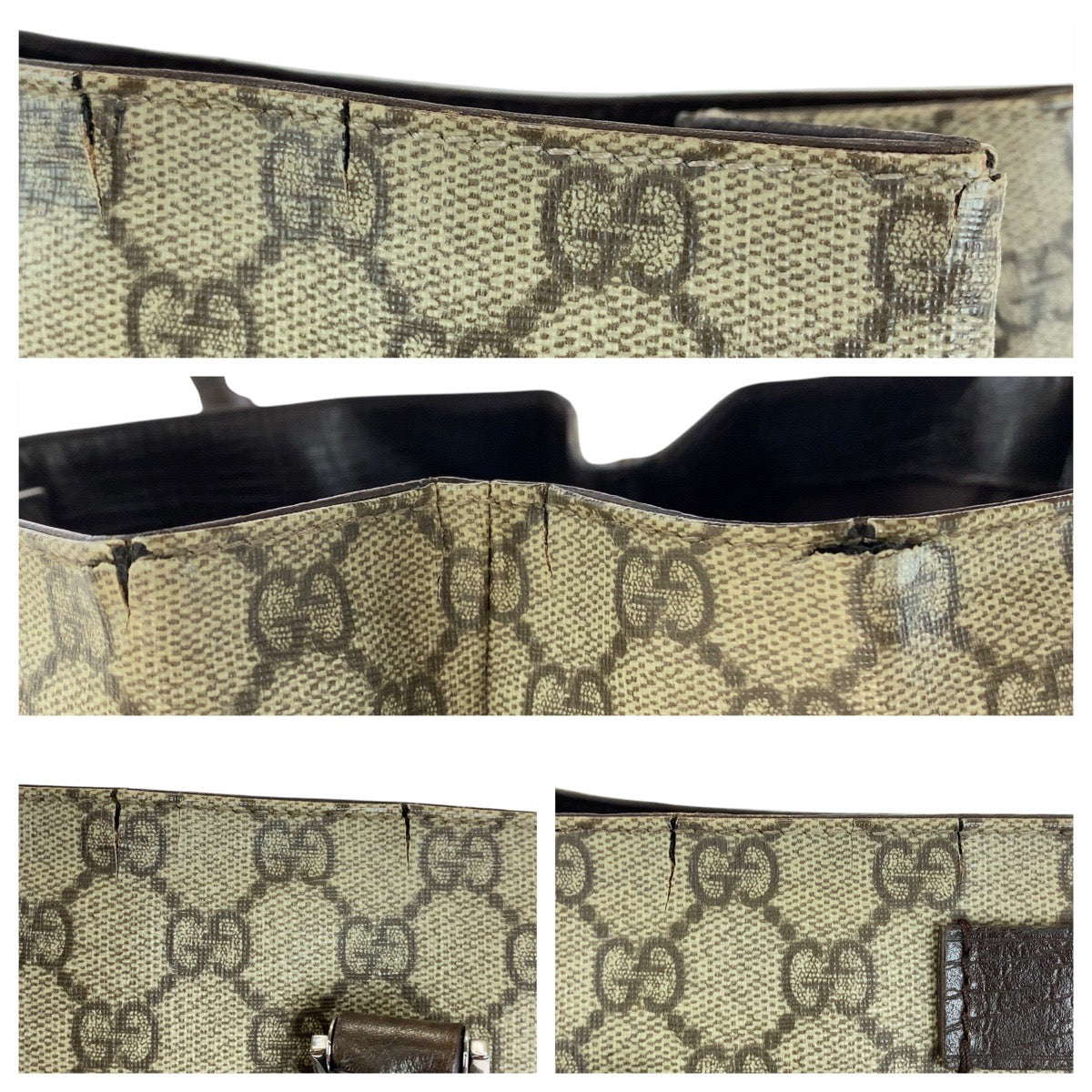 GUCCI Tote Bag 131220 GG Supreme Canvas Beige brown