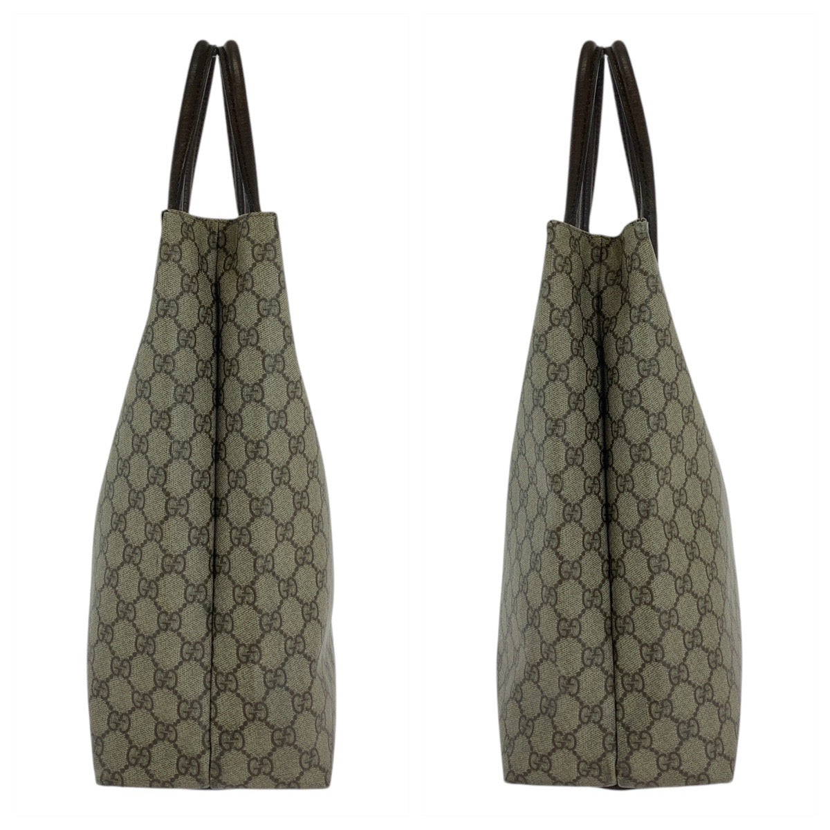 GUCCI Tote Bag 131220 GG Supreme Canvas Beige brown