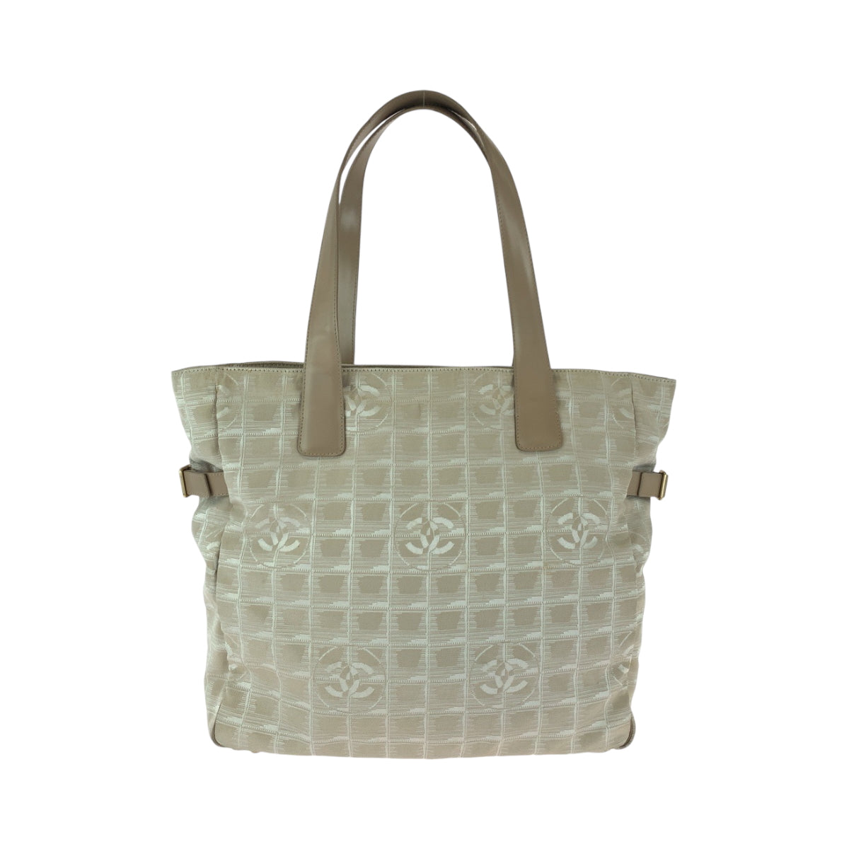 CHANEL Tote Bag Nylon Pink Beige Gold Metal New travel line GM COCO Mark