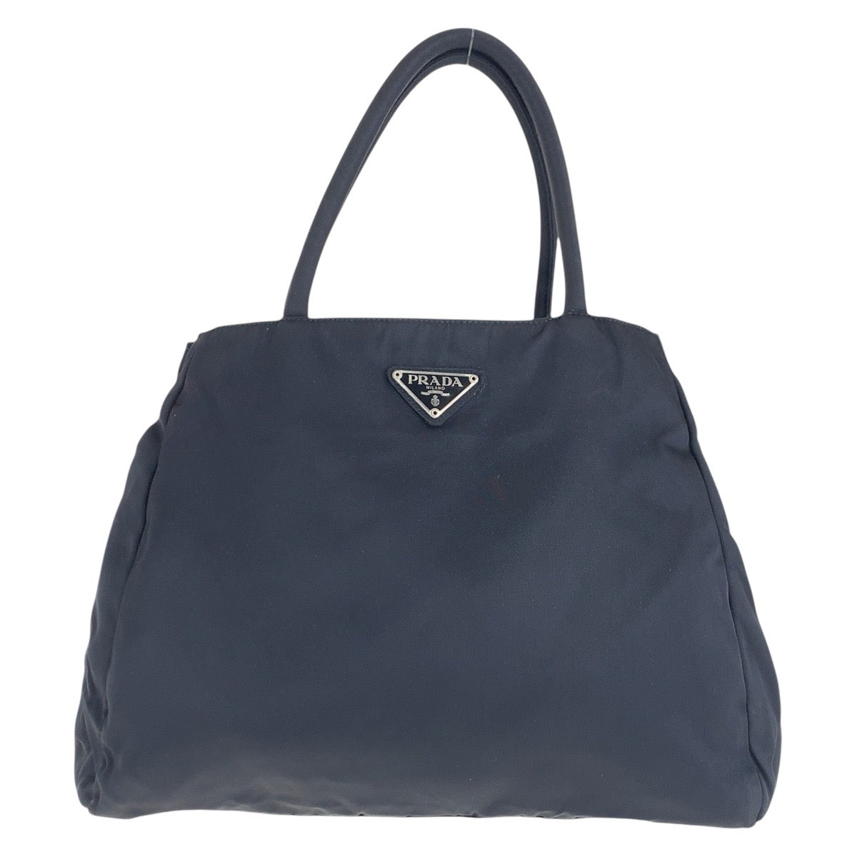 PRADA Tote Bag Nylon Black SilverMetal Test Triangle With logo