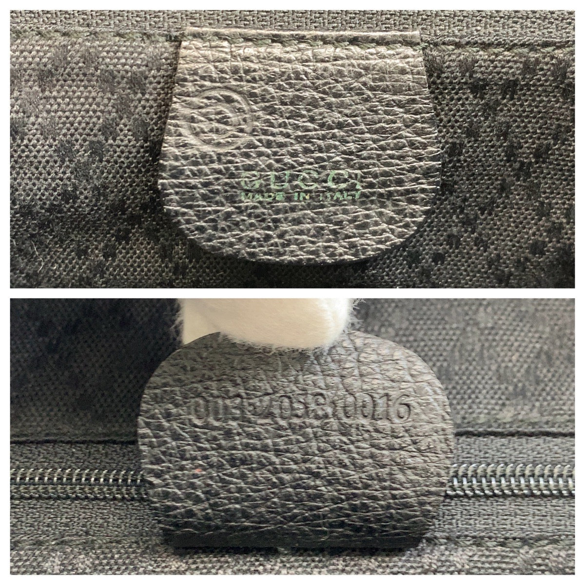 GUCCI Backpack 003 2058 0016 Suede Black GoldMetal Bamboo