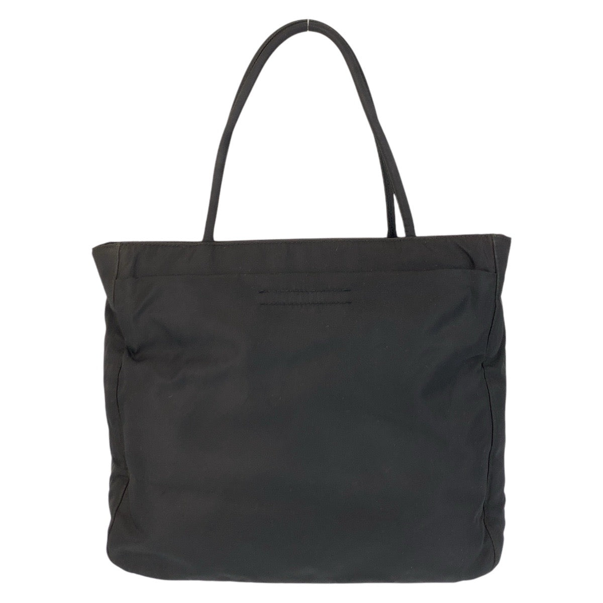 PRADA Tote Bag Nylon Black SilverMetal Test Triangle With logo