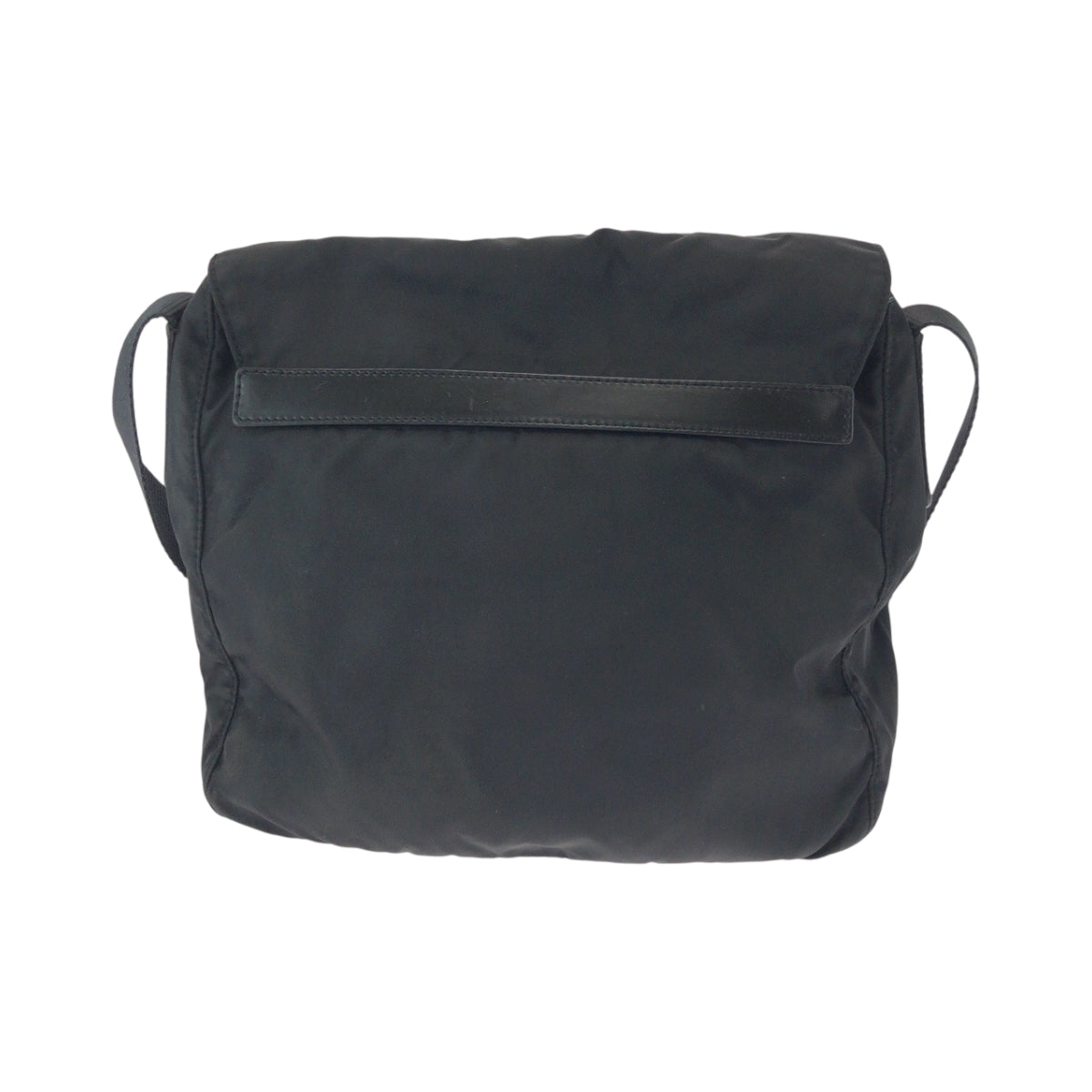 PRADA Shoulder Bag Nylon Black SilverMetal Test Triangle With logo