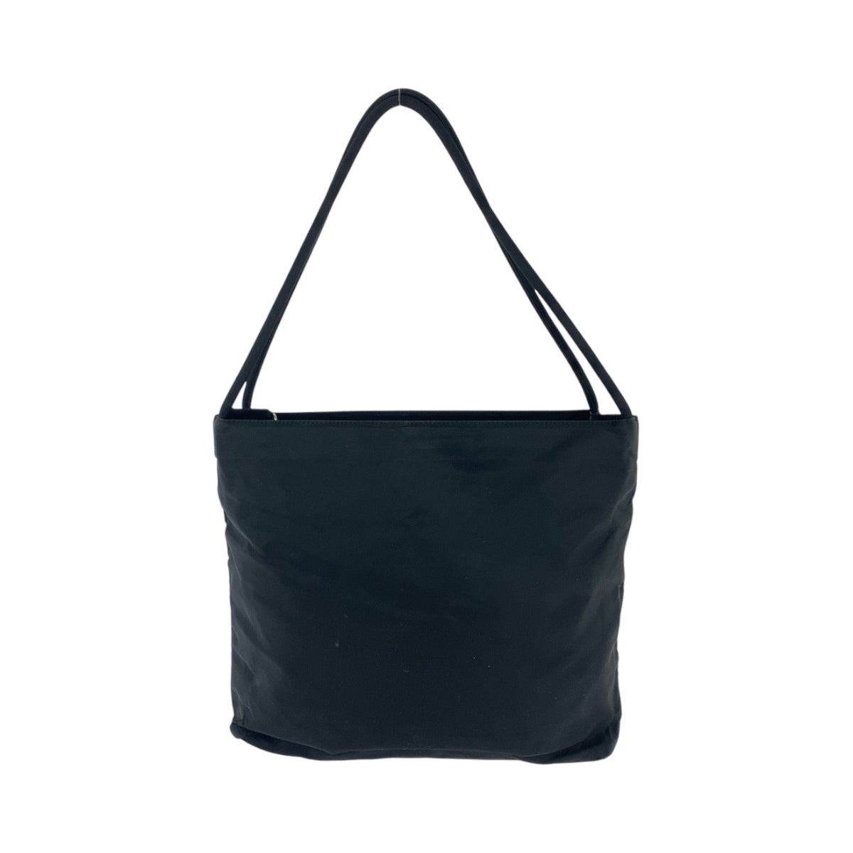 PRADA Shoulder Bag B6242 Nylon Black SilverMetal Test Triangle With logo