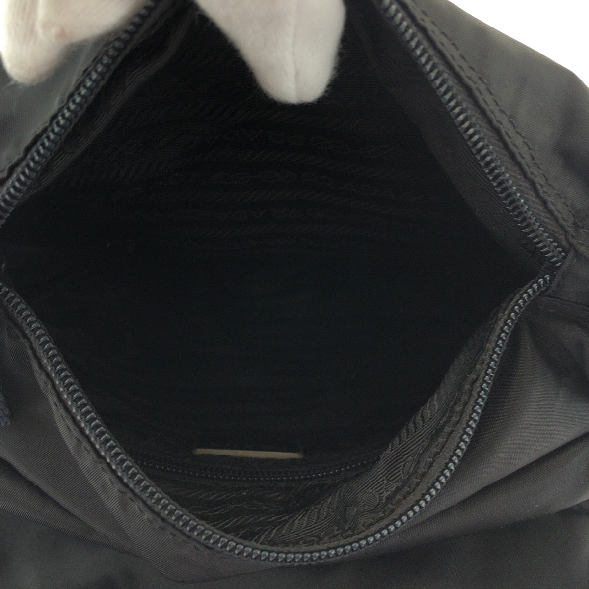 PRADA Shoulder Bag BT8994 Nylon Black SilverMetal Test Triangle With logo