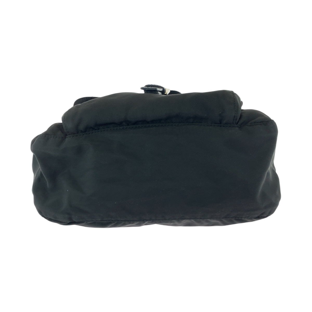 PRADA Shoulder Bag Nylon Black SilverMetal Test Triangle With logo